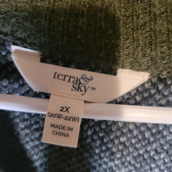 Terra & Sky Plus Size Green Camo Print 2XL - Picture 3 of 5